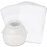 EcuoPix 50 Pcs Transparent Paint Sprayer Cup Liners, 11.8' x 7.8', Disposable Liner Bags for Wagner & Homeright Paint Sprayers, Easy Color Change