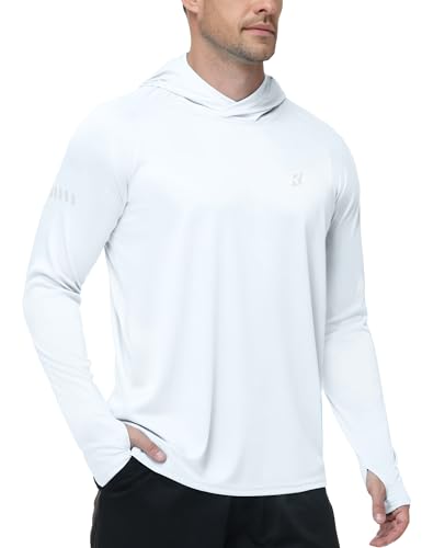 Image of Roadbox Men's UPF 50+ Sun Hoodie, UV Long Sleeve Fishing Shirts Rash Guard