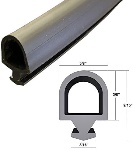 Automotive Black Silicone Bulb Type Gasket, 3/8" Width, 3/16" Backing - 20 Ft.