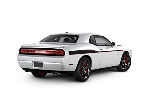 E-cowlboy for 2008-2019 Dodge Challenger Side Window Scoop Louvers, ABS Window Visor Cover, Sun Rain Shade Vent Matte Black