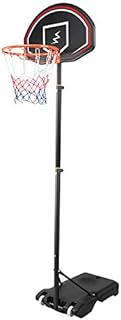 Dripex Professional Basketball Hoop Height Adjustable Portable Outdoor Free standing Basketball Stand Net Set System 1.6M-2.1M with Wheels