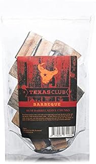 TEXAS CLUB Rum Barrel Stave Chunks - 15 pezzi per barbecue e picnic