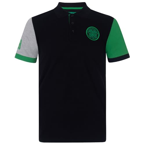 Celtic FC Mens Polo Shirt Crest Official Football Gift