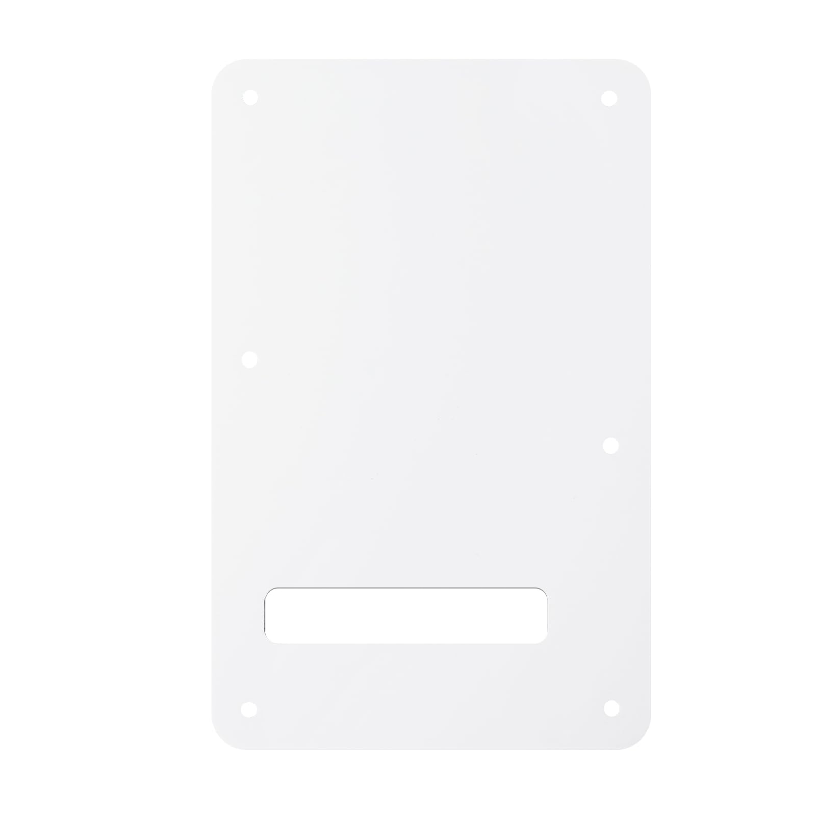 Banworks Electric Guitar 3 Ply Backplate 6-Hole Trem Tremolo Cover for USA/Mexican Standard Strat ST JT/HGB-01 White - Image 3