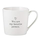Santa Barbara Design Studio SIPS Drinkware Bone China Cafe Mug/Coffee Cup, 14 oz, Favorite Person