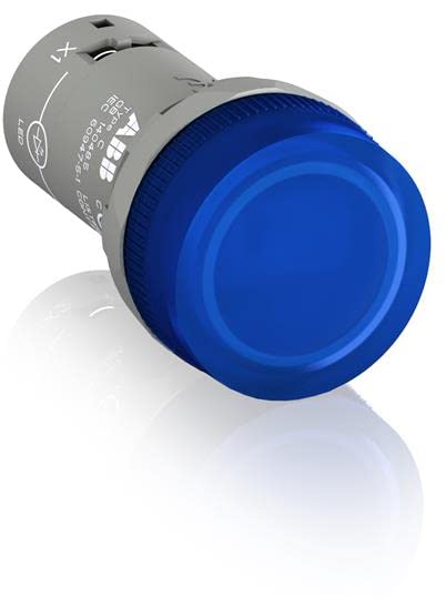 Piloto compacto azul de alta resistencia con iluminación LED fija para voltajes de 48V y 60V