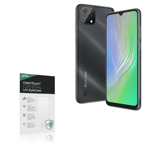 BoxWave Screen Protector Compatible With Blackview A55 - ClearTouch Crystal Anti-UV EyeCare (2-Pack), Filters out Harmful Blue Light Reduce Fatigue