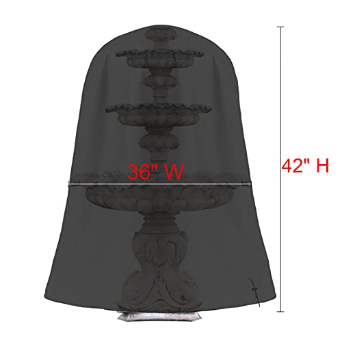 Svepndic 36"X42" 600D Outdoor Water Fountain Covers For Winter Protection Waterproof Garden Chimnea Statue Cover Charcoal Grill Cover #TOP1