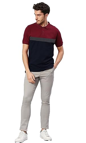 Image of LEOTUDE Men's Cotton Regular Fit T-Shirt - Plain Polo T-Shirt