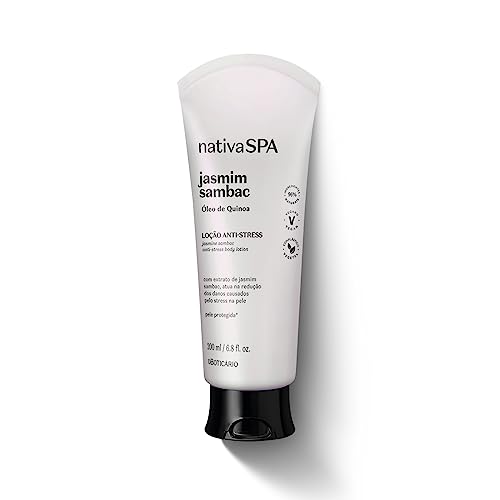 O Boticário Nativa SPA Jazmín Sambac, Gel de Ducha y Baño Jabón Exfoliante Líquido Piel Suave Limpia y Perfumada 200g