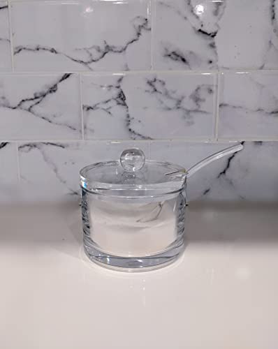 J&M Design J&M Design Clear Acrylic Sugar Bowl With Lid And Spoon For Coffee Bar Accessories thumb #5