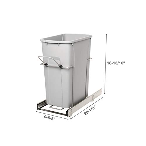Caneca de basura rectangular 29 qt con extracción interior miniatura 3