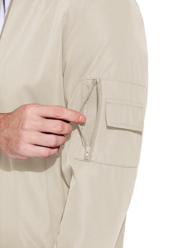 Coofandy Mens Casual Bomber Jacket Slim Fit Light Weight Rain Windbreaker Jacket thumb #4