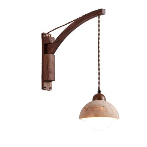 Applique de chevet ZR98US bras articulé en bois pour lire sans gêner