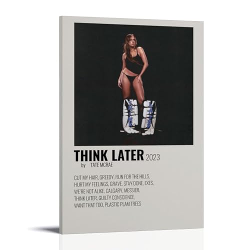 WHBRFO Think Later Album Tate McraePoster para dormitorio, arte estético, decoración de pared, lienzo mural, sala de estar, estilo marco, 40 x 60 cm