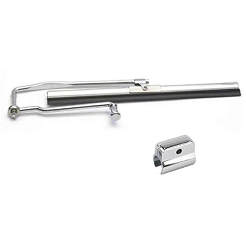 Speedway Motors Hand-Crank Manual Windshield Wiper Kit with Polished Mount Bracket, Chrome Finish, Includes Handle and 9.5 Inch Stainless Blade for Vintage Style Windshields