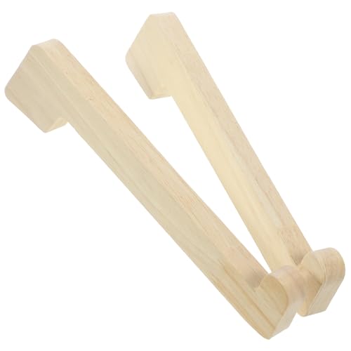 Lurrose Base de Soporte para Portátil de Madera, Soporte de Escritorio Ventilación para Computadora Portátil, Paquete de 2 Unidades para Uso en Oficina y Hogar