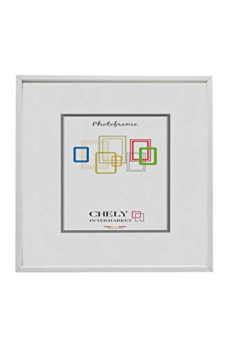 CHELY INTERMARKET | 5A3C | Marco de fotos 20x20cm MOD 3507 (Blanco) | Estilo galería | Marco de madera para decoración de casa | Fotografías de boda | Listado de precios.(3507 20x20 0,35)