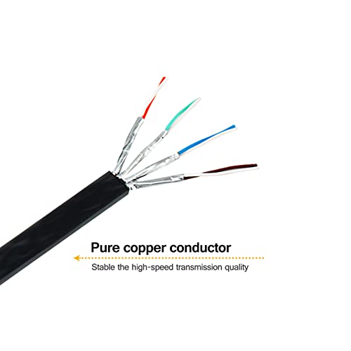 Ethernet Cable,Vandesail Cat7 Network Cable Rj45 High Speed Stp Lan Cord For Laptop,Pc,Router,Switch,Modem,Ps4（6.5Ft,Black,2Pack #TOP3