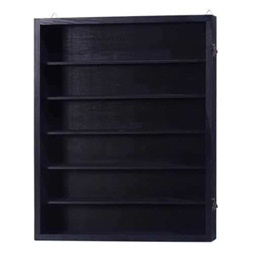 GOCHUSX Clear Display Case for Figures, Supermarket Counter Shelves, Acrylic Wood Display Case, Wood Wall-Mounted Display Case for Stores Home Supermarkets(60x8.5x71cm)