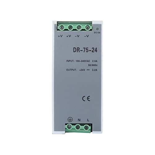Transformateur 24V rail DIN DR-75-24 alimentation commutation 75W LED - 2