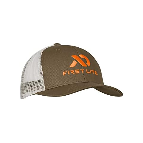 First Lite Trucker Hat - Lightweight Mesh Hunting Cap - Dry Earth - One Size Cover
