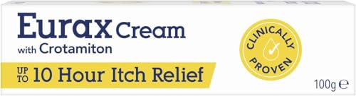 Eurax Itch Relief Cream Hydrating Relief from Itchy & Irritated Skin Alleviates Itching from Rashes Eczema Dermatitis & Chickenpox Dermatologist Recommended Contains Crotamiton 1 x 100g