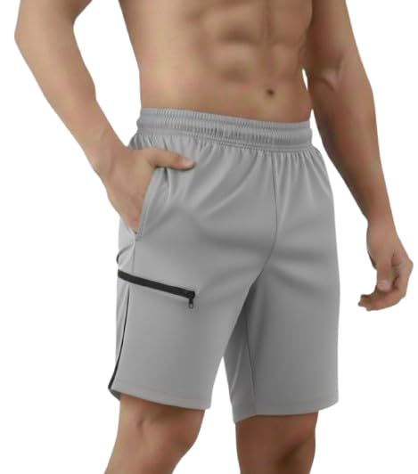 Image of BULLAR Premium Polyester Training Shorts Combo, Gym wear, Running, Sports,Workout Dryfit, Quick Dry Shorts with Drawstring