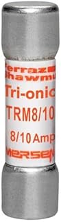 Mersen Electrical Power TRM8/10 TRI-ONIC TRM8/10, 0.8A, 250V AC, Time Delay, Ferrule Fuse