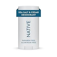 Native Deodorant | Natural Deodorant for Men, Aluminum Free with Baking Soda, Probiotics, Coconut Oil and Shea Butter | Sea Salt & Cedar