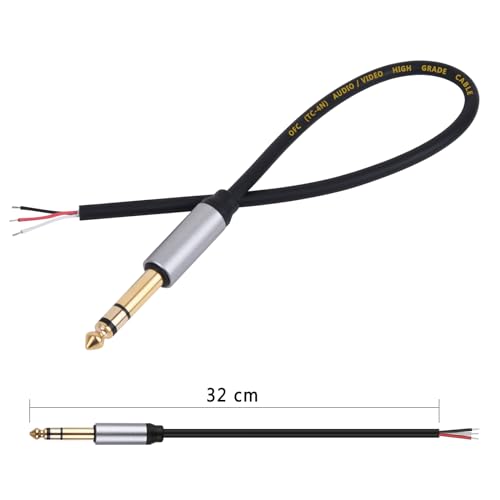 Cable audio 6.35mm Jack macho 2 pack 32cm miniatura 3