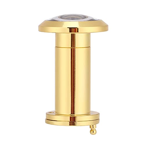 Mirilla de puerta gran angular 200 grados con cubierta de privacidad resistente para seguridad del hogar en puertas de madera (dorado) miniatura 7