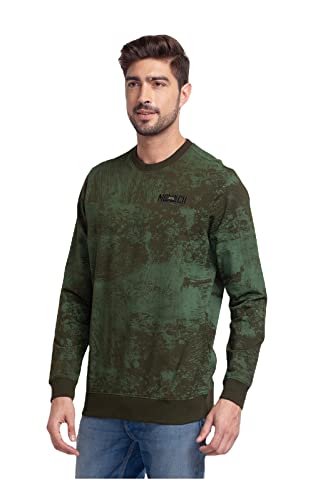 Image of Spykar Men's Cotton Round Neck Sweatshirt