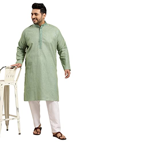 Image of SOJANYA (Since 1958, Men's Silk Blend Grey Kurta Pyjama & Silk Blend Jacket Combo