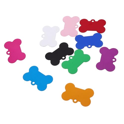 Veemoon 50Piezas Etiquetas De Nombre Para Perros De Aluminio Personalizables Para Collares De Mascotas Para Identificación De Mascotas