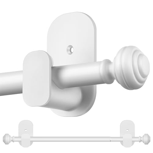 KAMANINA Curtain Rods No Drilling for Windows 32 to 86 Inches White