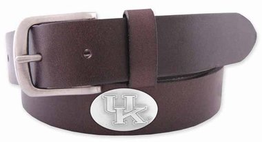 Kentucky Concho Brown Leather Belt - Size 46 (For 44 Inch Waist)