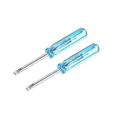 sourcing map Mini Fendue Tournevis, 2.0mm Plat Tête 45mm Longueur pour Petit Appareils é...