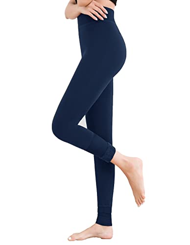 Image of Pnadty Women's High Waisted Velvet Warm Elastic Tights Winter Fleece Lined Thick Leggings Pants