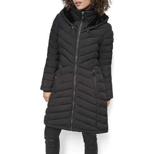 DKNY Women's Hooded Light-Weight Puffer
