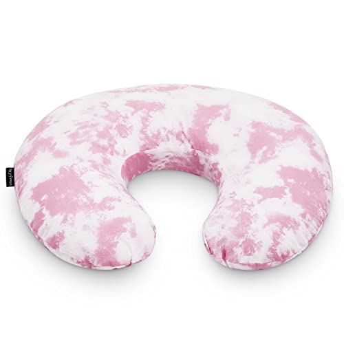 Image of Dream On Me Beeboo Nursing Pillow and Positioner, Breastfeeding and Bottlefeeding Pillow, Removable and Washable Pillow Cover, Soft and Breathable Fabric, Pink