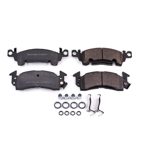 Image of PowerStop Front Brake Pads for Buick Apollo 1973-75 |Centurion 1971-73 |Century 1973-77 |Commercial Chassis 1991 |Electra 1970-89 - Z17 Ceramic Brake Pads with Installation Hardware, 17-052