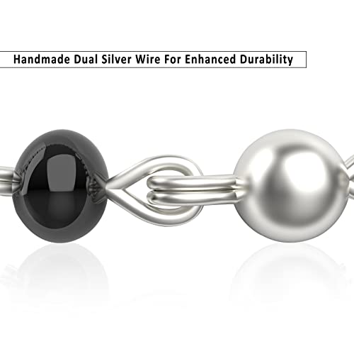 Image of Njels 925 Silver Nazariya for Baby Boy and Baby Girls | New Born to 3 years Age | 5.5 Inch Plus 1.0 Inch Extension Chain | 925 Stamped Silver Bangles for Baby Girl