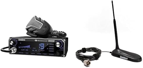Bundle of Bearcat 980 CB Radio w/Sideband + Uniden BCATPL259-19 Pre-Tuned, Low Profile 18 Inch Magnetic Mount CB Antenna