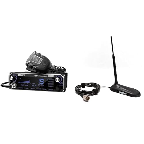 Bundle of Bearcat 980 CB Radio w/Sideband + Uniden BCATPL259-19 Pre-Tuned, Low Profile 18 Inch Magnetic Mount CB Antenna