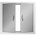 VEVOR Outdoor Kitchen Doors, 26W x 24H Inch BBQ Access Door Stainless Steel, Double Door with Handles Flush Mount for BBQ Island and Outdoor Grilling Station