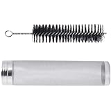 Housoutil Edelstahl Hopfenfilter 7x29cm mit Bürste Siebrohr Bierbrauen Zubehör für Heim Bierfilter