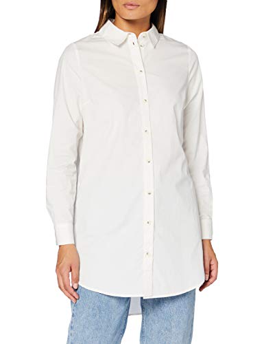 PIECES Damen Pcnoma Ls Long Shirt Noos Bc, Cloud Dancer, XS