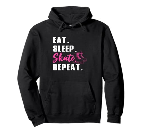 Funny Ice Skating Graphic for Women and Girls Figure Skaters Pullover Hoodie