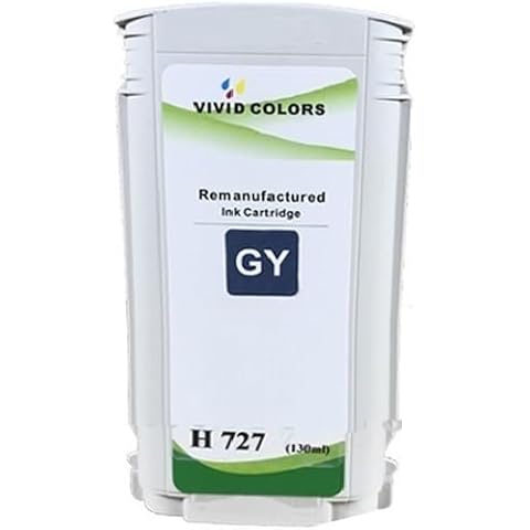 Vivid Colors 727 Gray B3P24A Inkjet Cartridge for Plotter T920 T930 T1500 T1530 T2500 T2530 Printer Model Cover
